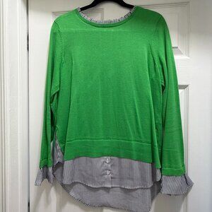 Crown & Ivy Green Twofer Sweater Size M